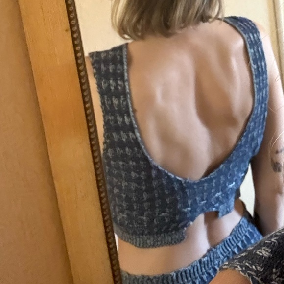 Blue Knit Two-Piece Set - Picture 5 of 5